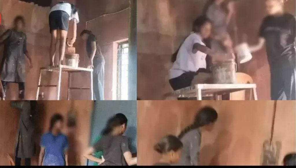 raigarh tribal girls hostel controversy students made to paint and clean, probe ordered after viral video